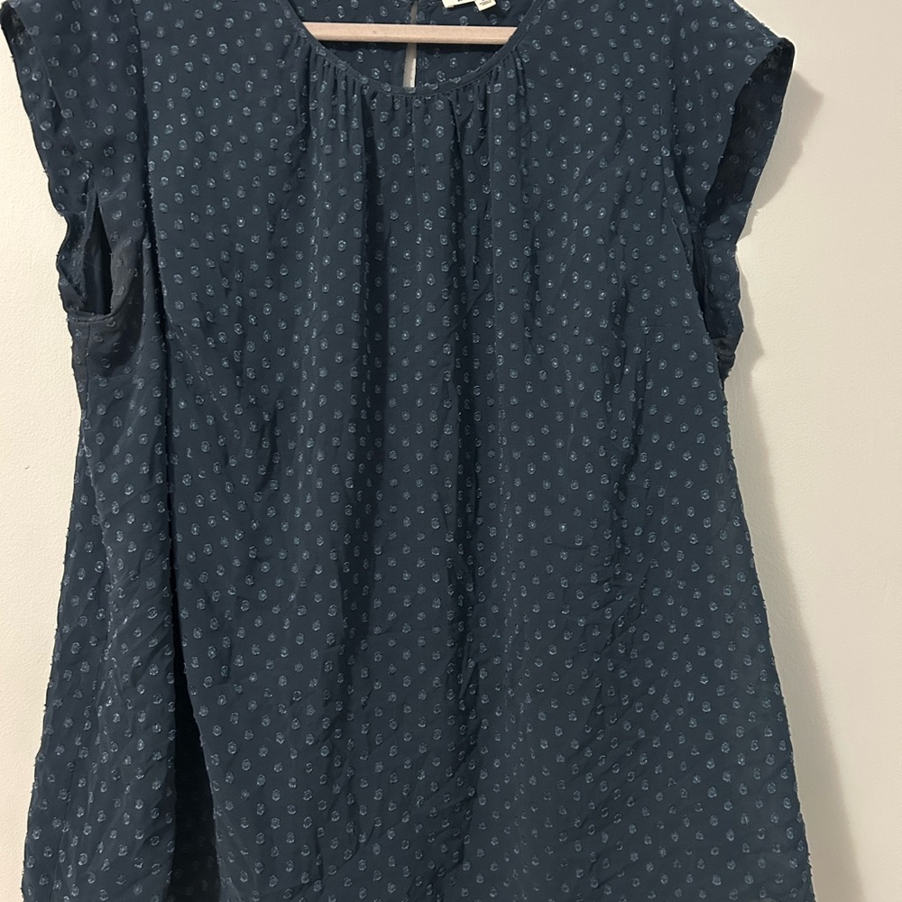 DR2 Blue Patterned Women's Blouse